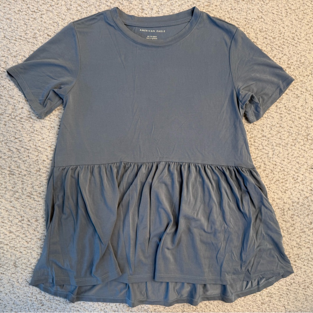 American Eagle Outfitters Blue Short Sleeve Top